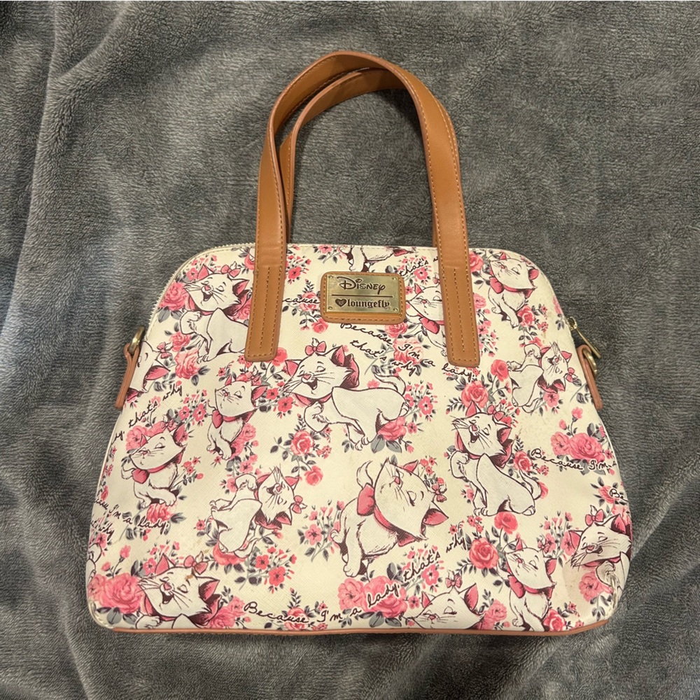 Pre-Loved! Loungefly Disney The Aristocats Marie Satchel Crossbody Purse - Picture 4 of 13